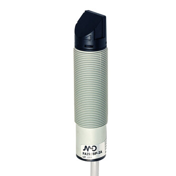 FAI5/BN-2A M.D. Micro Detectors Фотоэлектрический датчик 90°, диффузный, 200 мм, NPN, NO+NC, пластиковый, кабель 2м, осевой