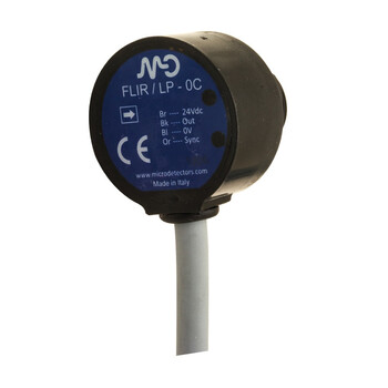 FLIR/DN-0C M.D. Micro Detectors Фотоэлектрический датчик, приемник, 8 м, T стиль, M18 NPN, DarkON пластиковый, кабель 5м