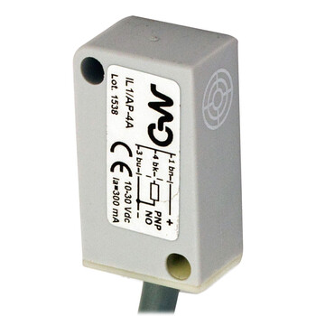 IL1/CP-4A M.D. Micro Detectors Индуктивный датчик, неэкранированный, PNP NC, кабель 2м, 90°