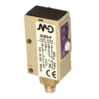 QX3/C0-1F M.D. Micro Detectors Фотоэлектрический датчик, диффузный, 300 мм, осевой, оптический, разъем M8