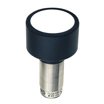 UT5L/GW-1ESY M.D. Micro Detectors Ультразвуковой датчик M30, корпус с преобразователем большой формы ø 61 мм, PNP, регулируемый гистерезис + стандартное окно, 600-8000 мм, разъем M12, с кнопкой обучения, AISI316L корпус из нержавеющей стали
